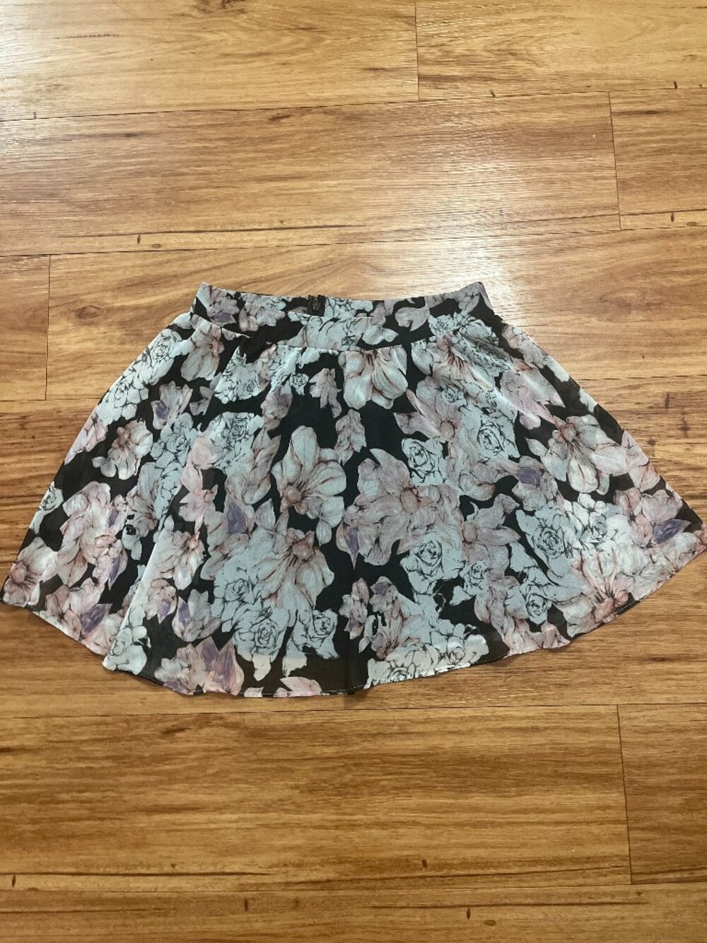 Mini floral circle skirt